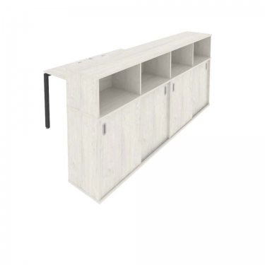 Рабочая станция с опорным шкафом-купе Рива Metal System Б.РС-СШК-4.1 Наварра/Антрацит