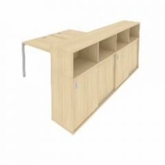 Рабочая станция с опорным шкафом-купе Рива Metal System Б.РС-СШК-4.3 Венге/Антрацит