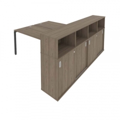 Рабочая станция с опорным шкафом-купе Рива Metal System Б.РС-СШК-4.4 Вяз/Антрацит