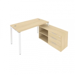 Рабочая станция на П-образном м/к с опорной тумбой правая Рива Metal System Б.РС-СТС-2.3 Пр Акация/Белый