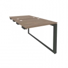 Стол-приставка двойной на О-образном м/к к опорым элем. Рива ONIX O.MO-D.SPR-0.7 Дуб Аризона/Антрацит