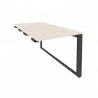 Стол-приставка двойной на О-образном м/к к опорым элем. Рива ONIX O.MO-D.SPR-0.7 Денвер Светлый/Антрацит