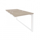 Стол-приставка двойной на О-образном м/к к опорым элем. Рива ONIX O.MO-D.SPR-0.7 Дуб Аттик/Белый