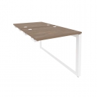 Стол-приставка двойной на О-образном м/к к опорым элем. Рива ONIX O.MO-D.SPR-0.7 Дуб Аризона/Белый