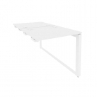 Стол-приставка двойной на О-образном м/к к опорым элем. Рива ONIX O.MO-D.SPR-0.7 Белый Бриллиант