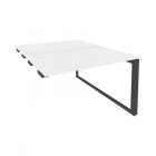 Стол-приставка двойной на О-образном м/к к опорым элем. Рива ONIX O.MO-D.SPR-2.7 Белый Бриллиант/Антрацит