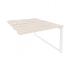 Стол-приставка двойной на О-образном м/к к опорым элем. Рива ONIX O.MO-D.SPR-2.7 Денвер Светлый/Белый