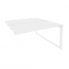 Стол-приставка двойной на О-образном м/к к опорым элем. Рива ONIX O.MO-D.SPR-3.7 Белый Бриллиант