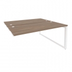 Стол-приставка двойной на О-образном м/к к опорым элем. Рива ONIX O.MO-D.SPR-4.7 Дуб Аризона/Белый