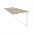 Стол-приставка двойной на О-образном м/к к опорым элем. Рива ONIX O.MO-D.SPR-0.8 Дуб Аттик/Белый