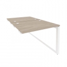 Стол-приставка двойной на О-образном м/к к опорым элем. Рива ONIX O.MO-D.SPR-1.8 Дуб Аттик/Белый