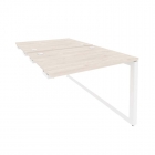 Стол-приставка двойной на О-образном м/к к опорым элем. Рива ONIX O.MO-D.SPR-1.8 Денвер Светлый/Белый