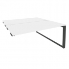 Стол-приставка двойной на О-образном м/к к опорым элем. Рива ONIX O.MO-D.SPR-4.8 Белый Бриллиант/Антрацит