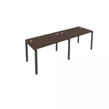 Рабочая станция на 2 раб.места Рива Metal System Б.СМ-2.2 Венге/Антрацит