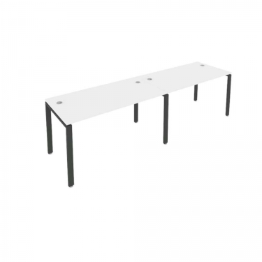 Рабочая станция на 2 раб.места Рива Metal System Б.СМ-2.3 Белый/Антрацит