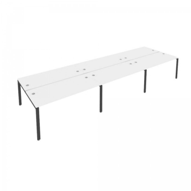 Рабочая станция на 6 раб.места Рива Metal System Б.СМ-6.4 Белый/Антрацит