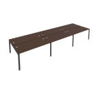 Рабочая станция на 6 раб.места Рива Metal System Б.СМ-6.4 Венге/Антрацит