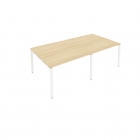 Переговорный стол 2 столешницы Рива Metal System Б.ПРГ-2.2 Акация/Белый