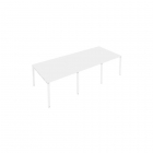 Переговорный стол 3 столешницы Рива Metal System Б.ПРГ-3.1 Белый