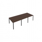 Переговорный стол 3 столешницы Рива Metal System Б.ПРГ-3.1 Венге/Антрацит