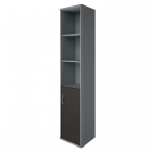 Шкаф высокий узкий правый Рива Riva А.СУ-1.5 Пр Венге/Металлик