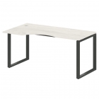 Стол криволинейный левый на О-образном м/к Рива METAL SYSTEM БО.СА-1 Л Наварра/Антрацит