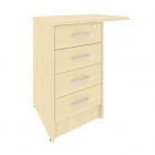 Тумба приставная с фолдингом Рива Riva А.ТП-4.3F-S Орех Гварнери