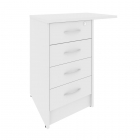 Тумба приставная с фолдингом Рива Riva А.ТП-4.3F-S Белый