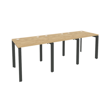 Рабочая станция на П-образном м/к Рива ONIX O.MP-RS-3.0.7 Тиквуд Светлый/Антрацит