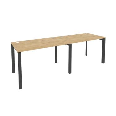 Рабочая станция на П-образном м/к Рива ONIX O.MP-RS-2.2.7 Тиквуд Светлый/Антрацит