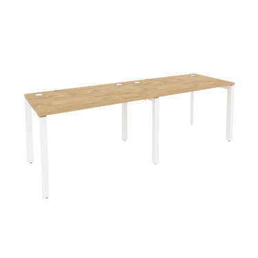 Рабочая станция на П-образном м/к Рива ONIX O.MP-RS-2.2.7 Тиквуд Светлый/Белый
