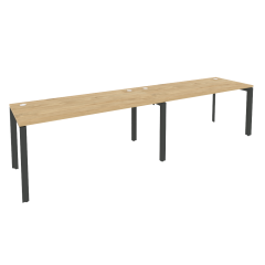 Рабочая станция на П-образном м/к Рива ONIX O.MP-RS-2.4.7 Тиквуд Светлый/Антрацит