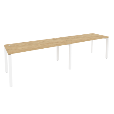 Рабочая станция на П-образном м/к Рива ONIX O.MP-RS-2.4.7 Тиквуд Светлый/Белый