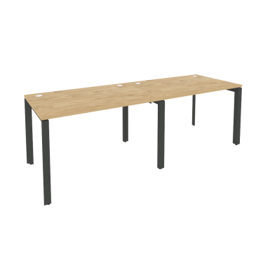 Рабочая станция на П-образном м/к Рива ONIX O.MP-RS-2.2.8 Тиквуд Светлый/Антрацит