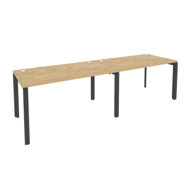 Рабочая станция на П-образном м/к Рива ONIX O.MP-RS-2.3.8 Тиквуд Светлый/Антрацит