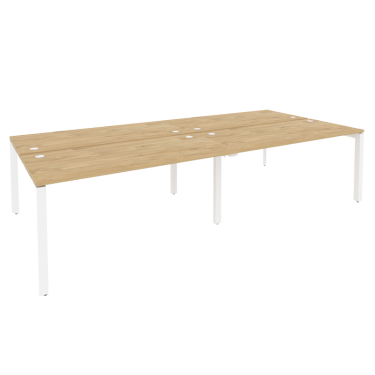 Рабочая станция на П-образном м/к Рива ONIX O.MP-D.RS-4.4.7 Тиквуд Светлый/Белый