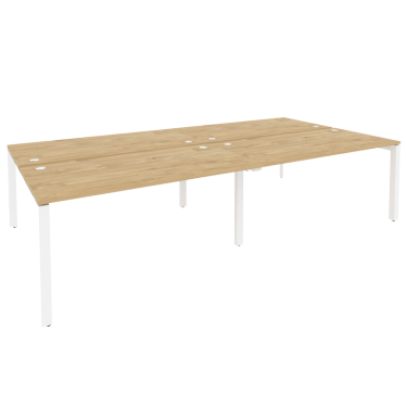 Рабочая станция на П-образном м/к Рива ONIX O.MP-D.RS-4.4.8 Тиквуд Светлый/Белый