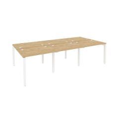 Рабочая станция на П-образном м/к Рива ONIX O.MP-D.RS-6.1.7 Тиквуд Светлый/Белый