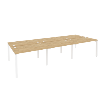 Рабочая станция на П-образном м/к Рива ONIX O.MP-D.RS-6.2.7 Тиквуд Светлый/Белый