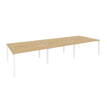 Рабочая станция на П-образном м/к Рива ONIX O.MP-D.RS-6.3.7 Тиквуд Светлый/Белый