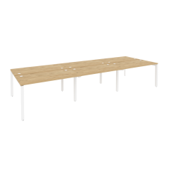 Рабочая станция на П-образном м/к Рива ONIX O.MP-D.RS-6.3.7 Тиквуд Светлый/Белый