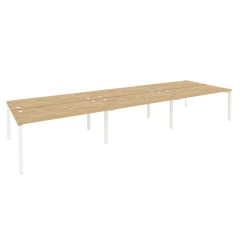 Рабочая станция на П-образном м/к Рива ONIX O.MP-D.RS-6.4.7 Тиквуд Светлый/Белый