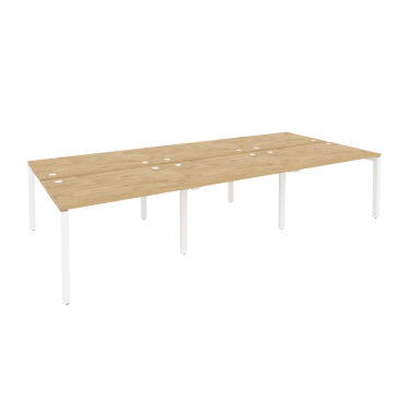 Рабочая станция на П-образном м/к Рива ONIX O.MP-D.RS-6.2.8 Тиквуд Светлый/Белый