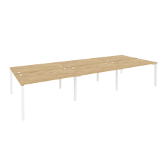 Рабочая станция на П-образном м/к Рива ONIX O.MP-D.RS-6.3.8 Тиквуд Светлый/Белый