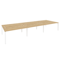 Рабочая станция на П-образном м/к Рива ONIX O.MP-D.RS-6.4.8 Тиквуд Светлый/Белый