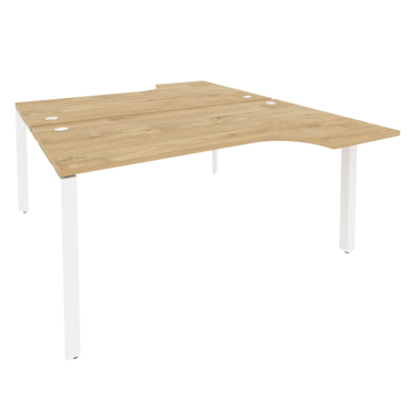 Рабочая станция на П-образном м/к Рива ONIX O.MP-D.SA-1 Тиквуд Светлый/Белый
