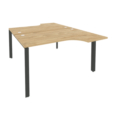 Рабочая станция на П-образном м/к Рива ONIX O.MP-D.SA-2 Тиквуд Светлый/Антрацит