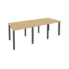 Стол переговорный 3 столешницы Рива ONIX O.MP-PRG-3.0 Тиквуд Светлый/Антрацит