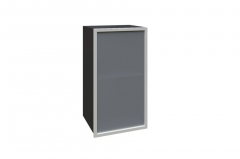 Шкаф кухонный 400 со стеклом левый Любимый дом Шервуд ЛД 281.321.000.022 Черный