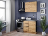 Кухня 1500 Любимый дом Шервуд 2 Черный Дуб золотой